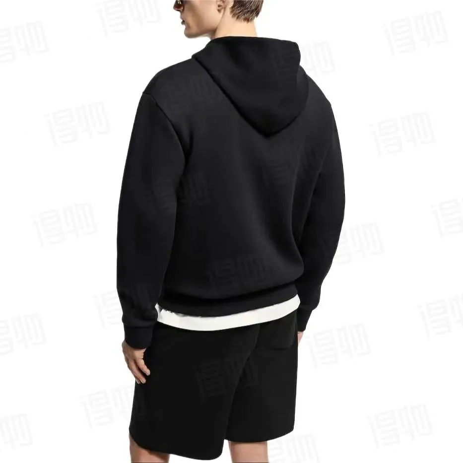 Louis Vuitton/Louis Vuitton Pearl Drawstring Letter Embroidered Zip Hooded Jacket